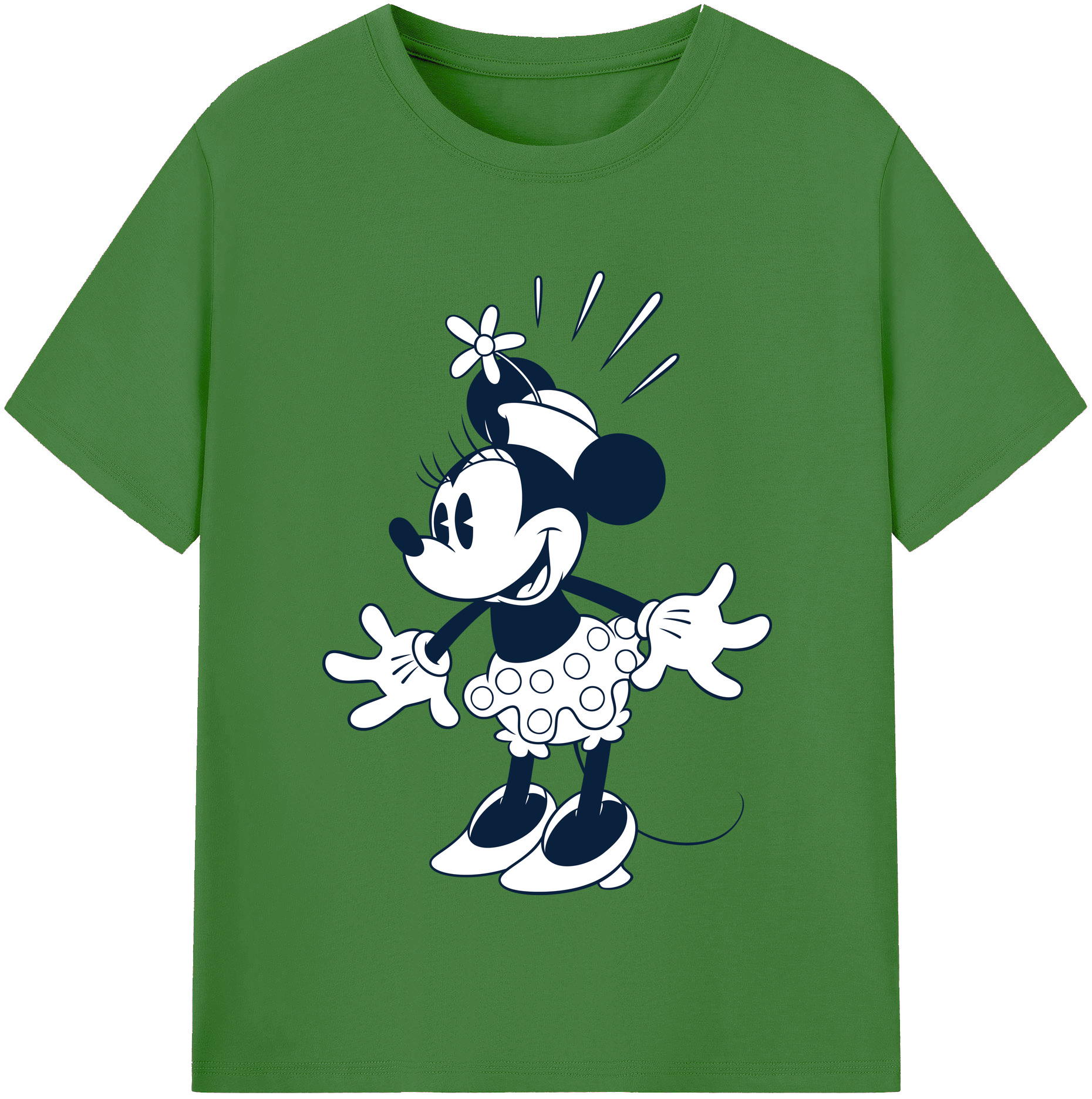 （画像用） ミッキーマウス Mickey Mouse レディースカジュアルプリントTシャツ（綿100％）